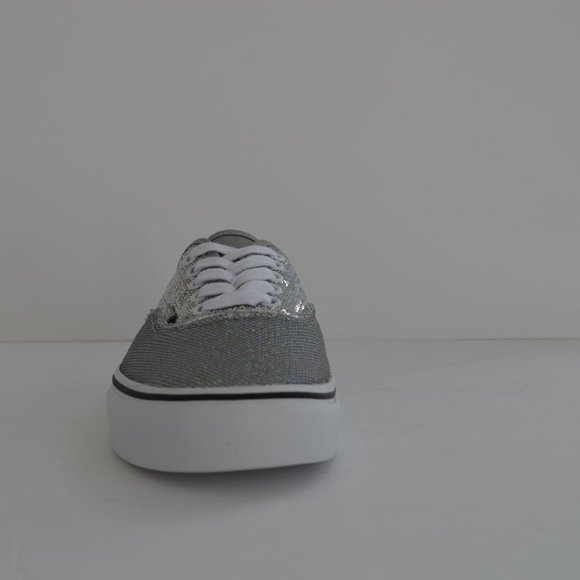 Vans authentic sequined silver sneaker shoes new - Picture 6 of 9